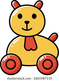 This image is a Cute Toy with Wheels