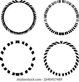 This is an image of a decorative circular frame or broken ornamental circle