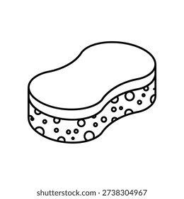 This image depicts a cross-sectional diagram of a geological structure featuring two distinct layers. The upper layer appears smooth and solid, while the lower layer contains a speckled pattern, suggesting variations in composition or density. This type of diagram is often used in geology to illustrate different strata or material compositions within a rock or sediment formation.