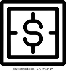 This image depicts a minimalist vector file icon. The icon is a simple, clean design typically used to represent vector graphics files. The design is basic, featuring a square with rounded corners and a small arrow pointing to the right, indicating the direction of the file. This icon is commonly used in digital design and file management applications.