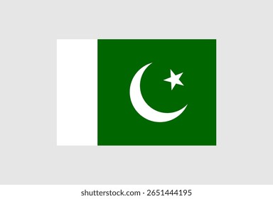 Esta Imagen representa la bandera nacional de Pakistán. Esta bandera es un símbolo de la identidad paquistaní, el patriotismo y la independencia.