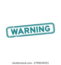This image depicts a rectangular warning sign with distressed texture and bold text on a white background.