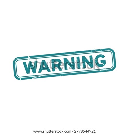 This image depicts a rectangular warning sign with distressed texture and bold text on a white background.