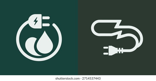 Esta Imagen muestra un símbolo de advertencia de seguridad que indica el peligro de mezclar electricidad y agua. El lado izquierdo de la Imagen muestra un tapón con una gotita de agua, que simboliza el riesgo de descarga eléctrica