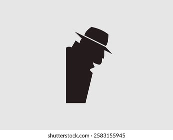 This image depicts a silhouette of a detective figure