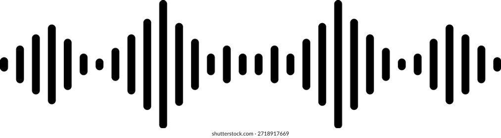 This image depicts a simple yet detailed illustration of a sound wave. The wave consists of alternating crests and troughs, representing the variation in air pressure as sound travels. The lines are evenly spaced, illustrating the periodic nature of sound waves. This type of visual representation is commonly used in acoustics and audio engineering to demonstrate how sound propagates through a medium.