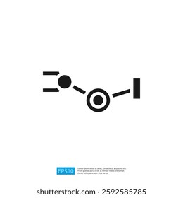 This image depicts a simplified, abstract representation of a mechanical or technical component, possibly illustrating a connection or interaction between parts.