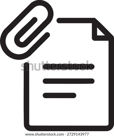 This image depicts a single sheet of paper with a paperclip attached to the top left corner. The paper appears to have some text written on it, though the content is not legible. The paperclip is a standard metal one, used to keep the document together.