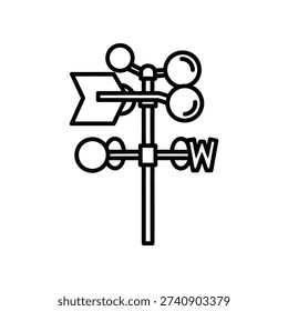 This image depicts a stylized compass mounted on a pole with directional indicators for north, east, south, and west. The design features a classic, minimalist aesthetic with geometric shapes and a simplified arrowhead for each cardinal direction. The compass is centered with a pole extending downward, and the letters 'n', 'e', 's', and 'w' are placed beneath each respective arrow.