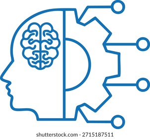 Esta Imagen representa una representación estilizada de un cerebro humano con conexiones neuronales que se extienden hacia afuera. El cerebro se ilustra en el lado izquierdo, mientras que el lado derecho presenta líneas y nodos interconectados, simbolizando las vías neuronales y la tecnología. La Imagen hace hincapié en la integración de la cognición humana y las redes tecnológicas.