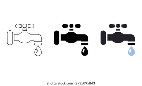 Esta Imagen representa tres grifos con agua goteando, simbolizando el uso y los problemas de conservación. Los grifos se muestran en diferentes colores, representando varias etapas del flujo de agua y los desechos. La Imagen destaca la importancia de una gestión eficiente del agua y de prácticas de conservación para proteger este precioso recurso.