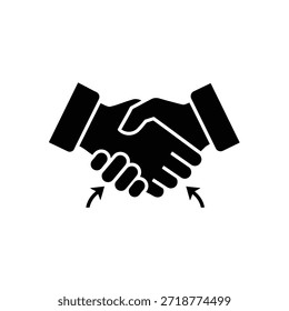 Esta imagem mostra duas mãos tremendo, simbolizando um acordo mútuo, parceria ou acordo. O aperto de mão é um gesto universal de confiança, cooperação e compreensão. O esquema de cores preto e branco enfatiza a simplicidade e a sinceridade da ação. Essa imagem pode ser usada para representar vários contextos, como negócios, colaborações ou acordos.