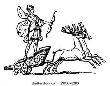 artemis deer chariot