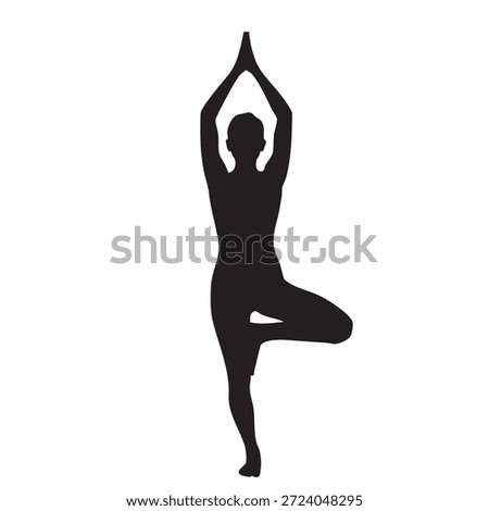 This image displays a captivating yoga pose in a distinctive silhouette style.