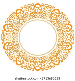 Esta Imagen muestra un marco o borde ornamental elaborado y circular.