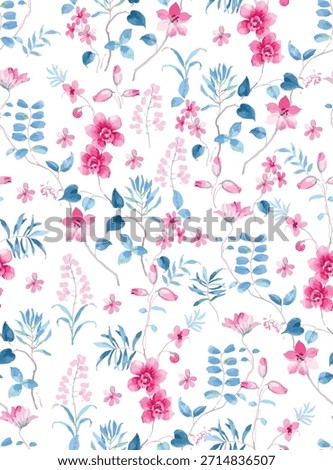 This image displays a seamless, abstract floral pattern background, likely used for textiles, wallpaper, or digital design.