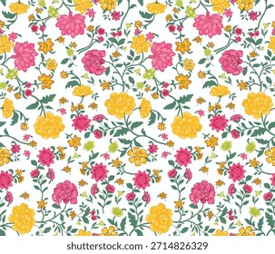 Esta imagem mostra um design de padrão floral perfeito adequado para várias aplicações.