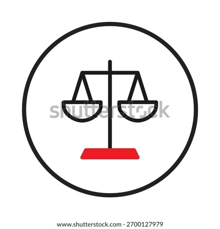 This image displays a stylized representation of scales, symbolizing justice and legal balance. The clean lines and contrasting colors emphasize the impartiality and fairness that the legal system
