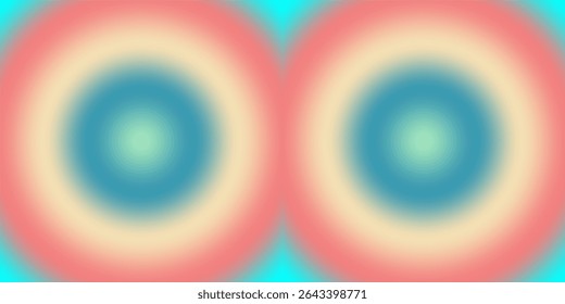 This image displays two large, side by side circular patterns, each resembling an eye or a target.