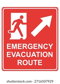 Esta imagem é um sinal de rota de evacuação de emergência que indica a direção a seguir para uma saída segura de um edifício durante uma emergência, como um incêndio ou terremoto. A figura de corrida, o ícone da porta e a seta claramente guiam as pessoas em direção ao caminho de evacuação para uma fuga rápida e segura.
O design é imprimível e adequado para adesivos, bem como placas de sinais de acrílico, tornando-o ideal para uso em escritórios, edifícios públicos, fábricas e outras instalações que exigem sinalização de segurança clara.