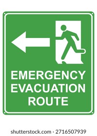 Esta Imagen Seguir es un letrero de la ruta de evacuación de emergencia que indica la dirección hacia la salida segura de un edificio durante una emergencia, como un incendio o un terremoto. La figura que corre, el ícono de la puerta y la flecha claramente guían a las personas hacia el camino de evacuación para un escape rápido y seguro.
El diseño es imprimible y adecuado para pegatinas, así como para letreros de acrílico, lo que lo hace ideal para su uso en oficinas, edificios públicos, fábricas y otras instalaciones que requieren una señalización de seguridad clara.