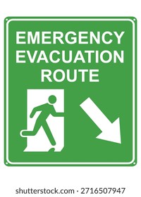 Esta Imagen Seguir es un letrero de la ruta de evacuación de emergencia que indica la dirección hacia la salida segura de un edificio durante una emergencia, como un incendio o un terremoto. La figura que corre, el ícono de la puerta y la flecha claramente guían a las personas hacia el camino de evacuación para un escape rápido y seguro.
El diseño es imprimible y adecuado para pegatinas, así como para letreros de acrílico, lo que lo hace ideal para su uso en oficinas, edificios públicos, fábricas y otras instalaciones que requieren una señalización de seguridad clara.