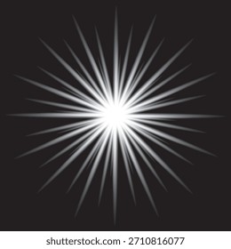 Esta Imagen presenta un patrón abstracto de estallido estelar con líneas radiantes que emanan de un punto central, colocadas sobre un fondo oscuro, creando un diseño visualmente llamativo.