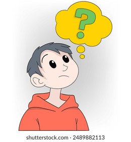 Dieses Bild zeigt eine Auswahl an bunten Comic-Figuren mit Fragezeichen in verschiedenen Formen und Größen, die Neugier und den Denkprozess darstellen