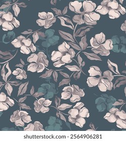 This image features a background pattern that incorporates a floral design. The pattern is suitable for clothing and fabric, making it visually appealing and vibrant.