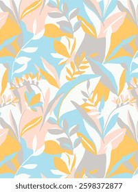 This image features a background pattern that is likely used for wrapping paper. The design includes artistic elements, particularly flowers, and is reminiscent of fabric textures.