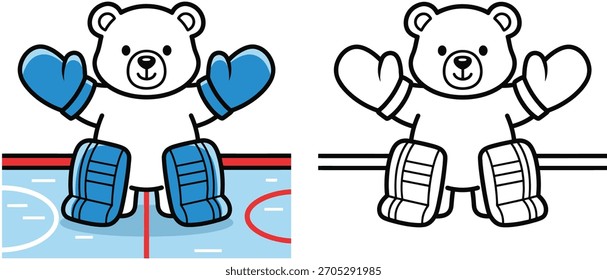 This image features a "before and after" style vector set, perfect for children's activity books or sports-themed designs.