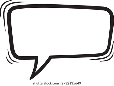 Esta imagem apresenta uma bolha de fala em estilo de quadrinhos em preto e branco em um fundo branco limpo, ideal para expressar diálogos ou citações de uma forma criativa e visualmente atraente