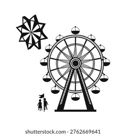This image features black