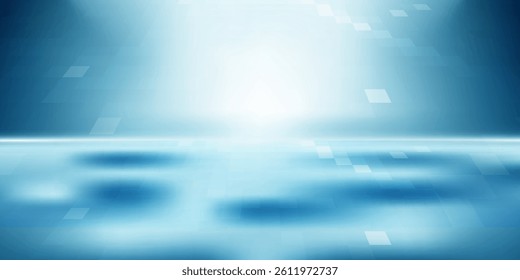 This image features a bright white blue abstract technology pattern background. The design consists of a grid of various shades of white, creating a dynamic and energetic visual effect.