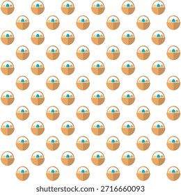 This image features a charming and repetitive pattern of yellow ducklings. The ducklings are arranged in a grid, creating a visually pleasing and symmetrical design. Each duckling is facing a different direction, adding a playful touch to the overall composition. The simplicity of the design, with its monochromatic color scheme and clean lines, makes it versatile for various applications.
