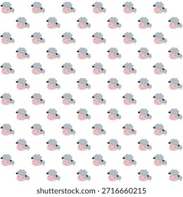 Esta Imagen presenta un patrón encantador y repetitivo de gallinas rosadas y pollitos amarillos. El patrón es simétrico y uniformemente espaciado, creando un diseño visualmente agradable y armonioso. Las gallinas y los polluelos se representan en un estilo de dibujos animados, añadiendo un toque juguetón y caprichoso a la composición general. El uso de colores brillantes sobre un fondo blanco hace que el patrón se destaque, lo que lo hace adecuado para varios fines decorativos.