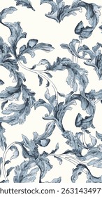This image features a close-up view of a patterned design, showcasing intricate details. The pattern seems to be inspired by floral elements, emphasizing artistic sketching and illustration.