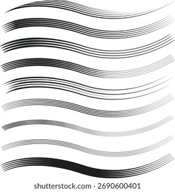 Esta Imagen presenta una colección de líneas dinámicas y onduladas y trazos de varias líneas con una sensación de movimiento o velocidad.