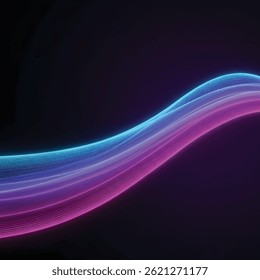 This image features converging beams of neon light—blue on the left and pink on the right—rushing toward a central vanishing point, creating a dynamic, futuristic tunnel effect with a strong sense of 