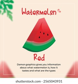 This image features a design showcasing three slices of watermelon in a row, each with a unique appearance All three watermelons are depicted as triangular slices, with a curved green rind at the bott