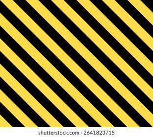 This image features diagonal black and yellow stripes. The repeating pattern creates a visually striking and bold design, often used to signal caution and alert.