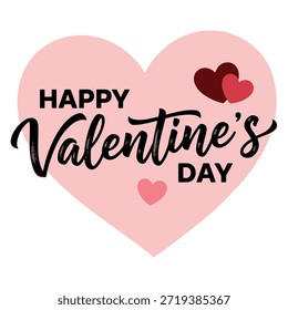 Esta Imagen presenta un saludo festivo para el Día de San Valentín, celebrado el 14 de febrero. El diseño incluye el texto 'Feliz Día de San Valentín' con un símbolo de corazón rojo y un Anuncio debajo que indica '14 de febrero'. La estética general es alegre y romántica, adecuada para compartir en esta ocasión especial.