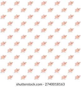 This image features a grid of adorable pink pig illustrations, each with a unique pose and expression, arranged neatly in rows and columns.