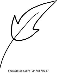 This image features a hand-drawn illustration of a single leaf with intricate vein details. The design is minimalist and elegant, showcasing the natural beauty of leaves.