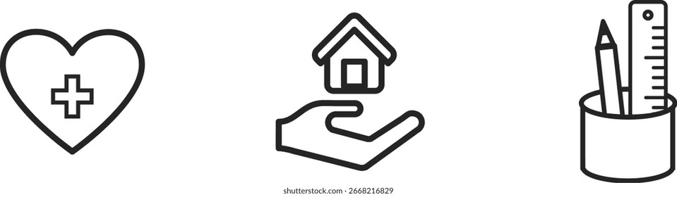 Esta imagem mostra casa, mão, casa, imóveis, propriedade, seguro, propriedade, hipoteca. Ícone de casa à mão que representa a propriedade de casa de imóveis ou seguros de propriedade