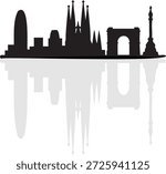 This image features the iconic silhouette of Barcelona