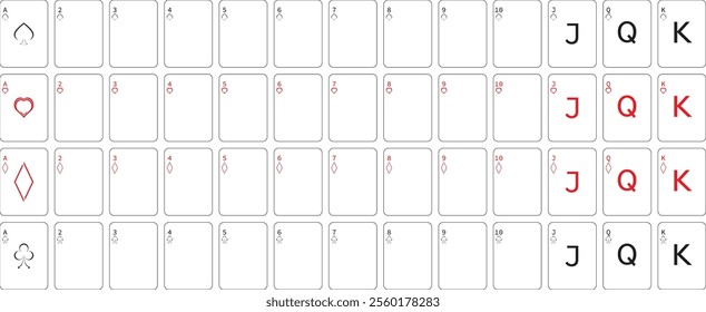 This image features a minimalist deck of playing cards.