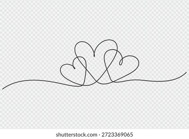 Esta imagem apresenta uma ilustração minimalista de corações entrelaçados, simbolizando amor e cuidado, situado contra um fundo transparente. O design simples, mas elegante torna-o perfeito para várias aplicações, incluindo cartões de felicitações, postagens de mídia social e muito mais.