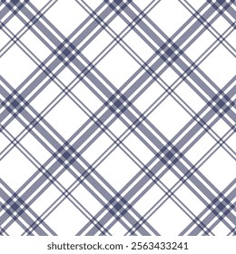 This image features a minimalist plaid pattern with intersecting lines in shades of light lavender and white. The design creates a grid-like appearance with soft, pastel tones