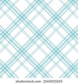 This image features a minimalist plaid pattern with intersecting lines in shades of light lavender and white. The design creates a grid-like appearance with soft, pastel tones